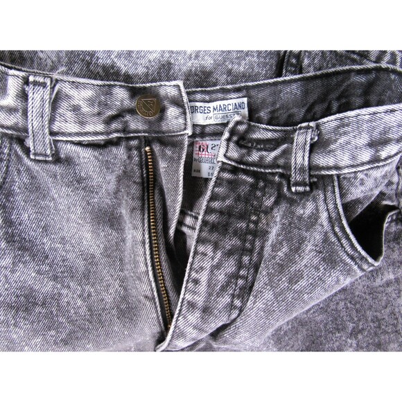 GEORGES MARCIANO for GUESS? Acid Wash Denim Skirt Size 27 Retro Vintage Punk - Picture 11 of 11